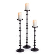 Napa Black bronze ABACUS CANDLE STANDS, SET OF 3