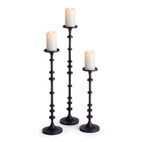 Napa Black bronze ABACUS CANDLE STANDS, SET OF 3