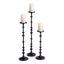 Napa Black bronze ABACUS CANDLE STANDS, SET OF 3