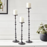 Napa Black bronze ABACUS CANDLE STANDS, SET OF 3