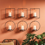 Napa Black GRAFTON ROUND WALL CANDLEHOLDER