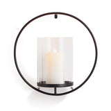 Napa Black GRAFTON ROUND WALL CANDLEHOLDER