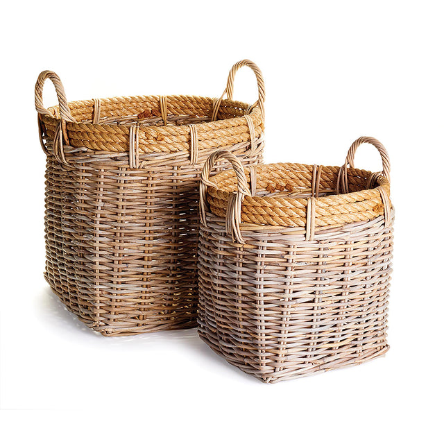 Napa Nature's Gray SONOMA HARVEST BASKETS, SET OF 2