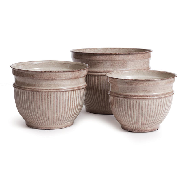 Napa Mocha CAMELIA POTS, SET OF 3