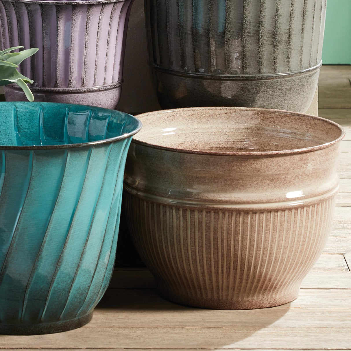 Napa Mocha CAMELIA POTS, SET OF 3