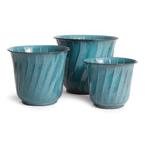 Napa Teal LEILANI POTS, SET OF 3