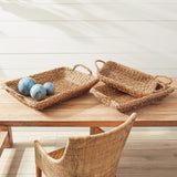 Napa Natural SEAGRASS TRAYS WITH HANDLES, SET OF 3