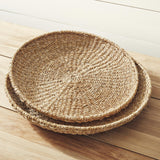 Napa Natural SEAGRASS ROUND TRAYS, SET OF 3