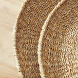 Napa Natural SEAGRASS ROUND TRAYS, SET OF 3