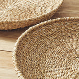 Napa Natural SEAGRASS ROUND TRAYS, SET OF 3