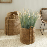 Napa Natural SEAGRASS ROUND BASKETS LARGE, SET OF 3