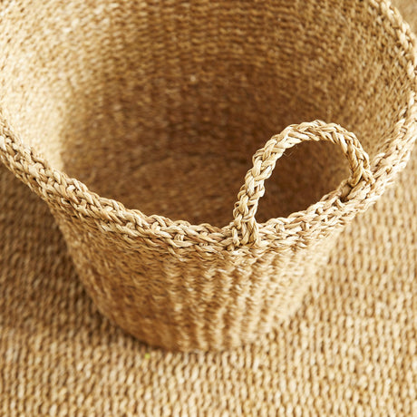 Napa Natural SEAGRASS TAPERED BASKETS WITH HANDLES, SET OF 3