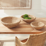 Napa Natural SEAGRASS SHALLOW TAPERED BASKETS, SET OF 3