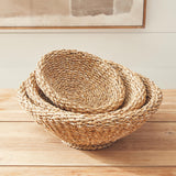 Napa Natural SEAGRASS SHALLOW TAPERED BASKETS, SET OF 3