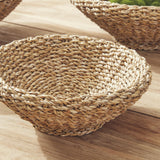 Napa Natural SEAGRASS SHALLOW TAPERED BASKETS, SET OF 3