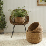 Napa Natural SEAGRASS CYLINDRICAL BASKETS, SET OF 3
