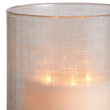 Napa Clear Etched Glass/Washed Gray Wood THATCHER HURRICANE SMALL