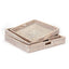 Napa Whitewash BURMA RATTAN OTTOMAN TRAYS, SET OF 3