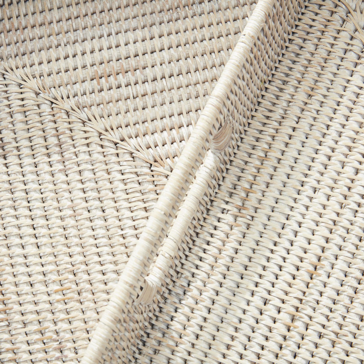 Napa Whitewash BURMA RATTAN OTTOMAN TRAYS, SET OF 3