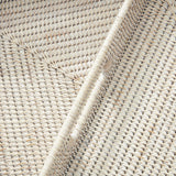 Napa Whitewash BURMA RATTAN OTTOMAN TRAYS, SET OF 3