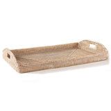 Napa Whitewash BURMA RATTAN MORNING TRAY 27.5"