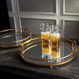 Napa Antique Gold HUDSON MIRRORED TRAYS, SET OF 2