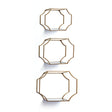 Napa Antique Gold HUDSON MIRRORED WALL SHELVES, SET OF 3