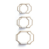 Napa Antique Gold HUDSON MIRRORED WALL SHELVES, SET OF 3