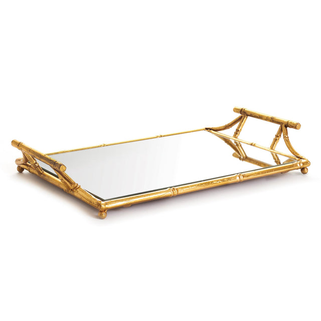 Napa Gold DAPHNE MIRRORED TRAY WITH HANDLES