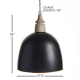 Napa Black/Gold BYZANTINE GRAND DOME PENDANT