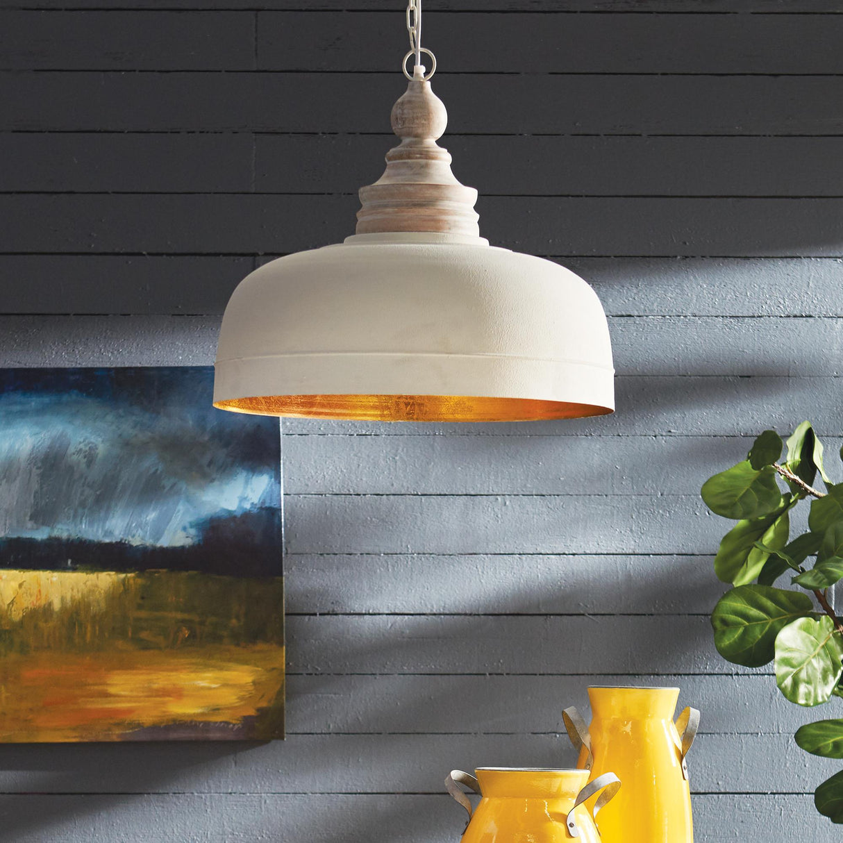 Napa White/Gold CLAUDETTE PENDANT