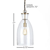 Napa Clear/Brass BELLE PENDANT LARGE