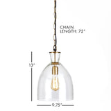 Napa Clear/Brass BELLE PENDANT SMALL