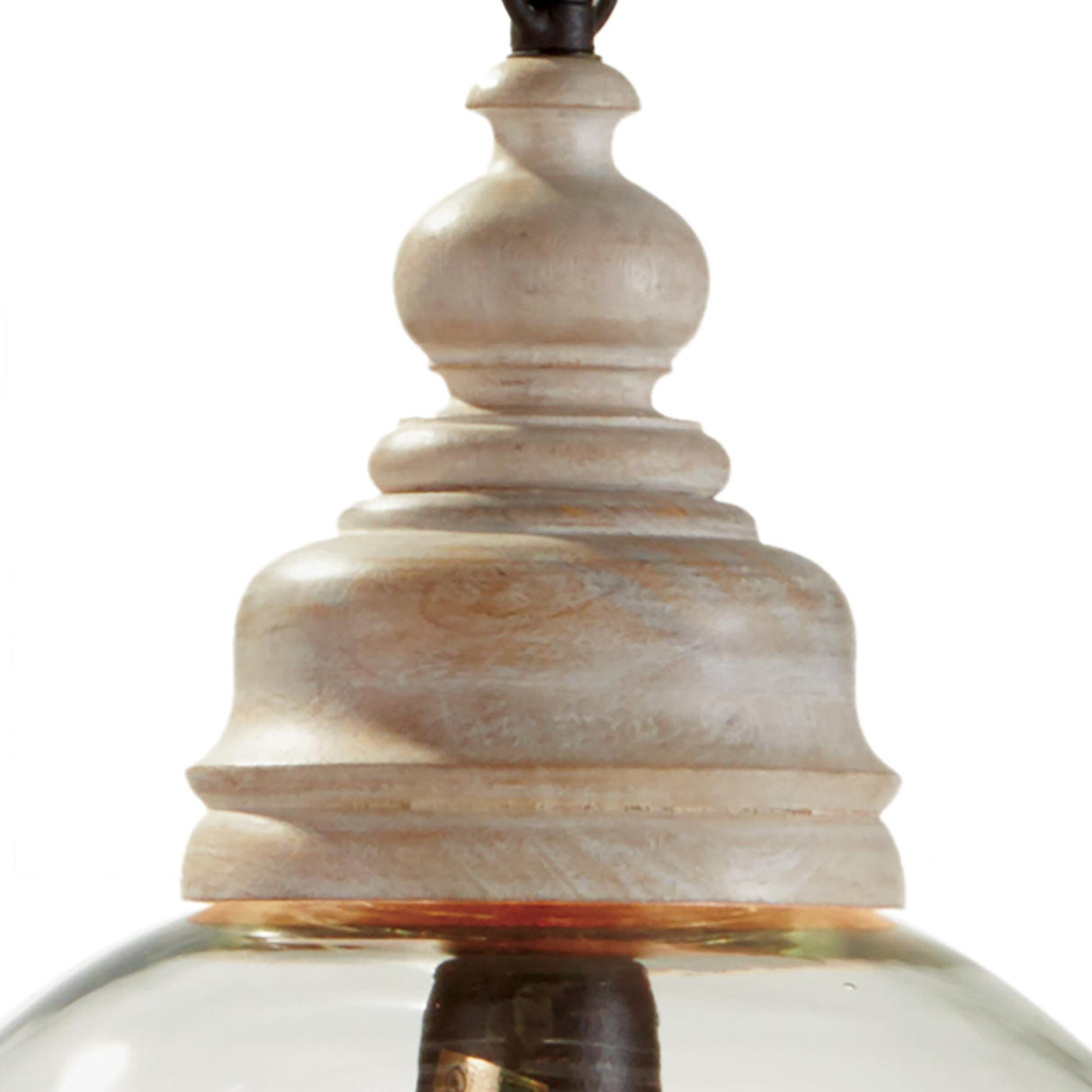 Napa Whitewash Vintner'S Cloche Pendant 17"