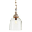 Napa Whitewash VINTNER'S CLOCHE PENDANT 17"