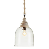 Napa Whitewash VINTNER'S CLOCHE PENDANT 17"