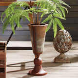 Napa Antique Galvanized WEATHERED METAL TAPERED CONE URN