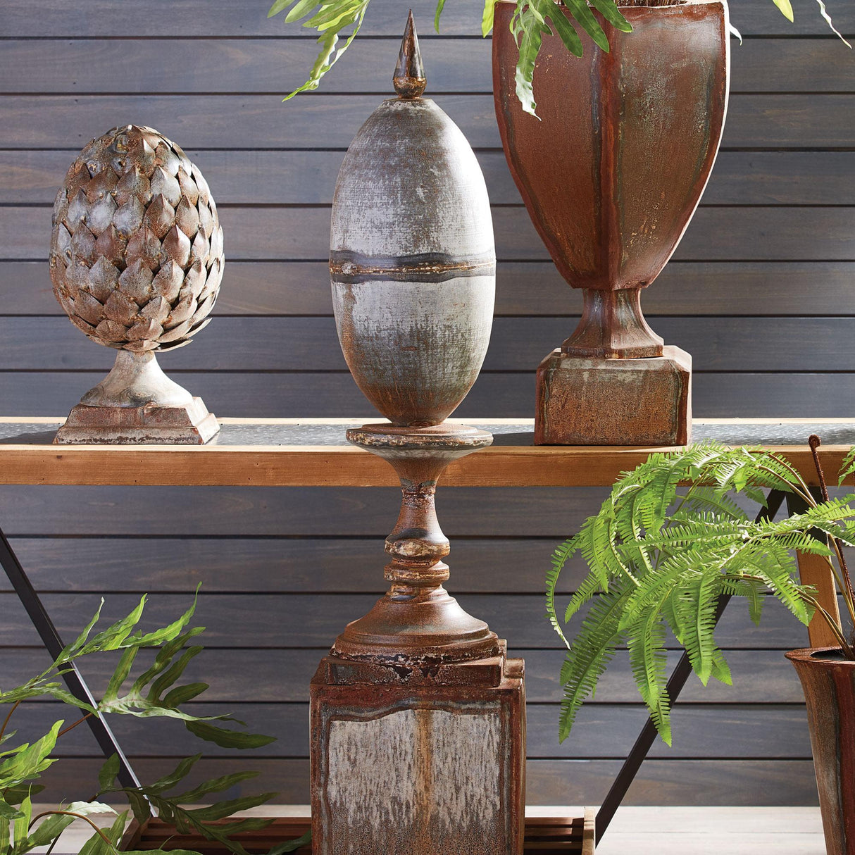 Napa Antique Galvanized WEATHERED METAL FINIAL