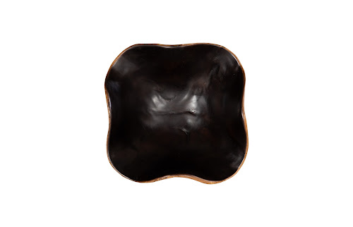 Phillips Collection Teak Wood Black And Natural Bowl