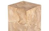 Phillips Collection Teak Slice Pedestal Square Bleached MD Accent