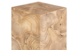 Phillips Collection Teak Slice Pedestal Square Bleached LG Accent