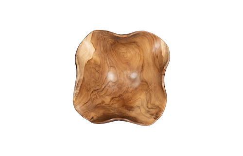 Phillips Collection Teak Wood Natural & Black Bowl