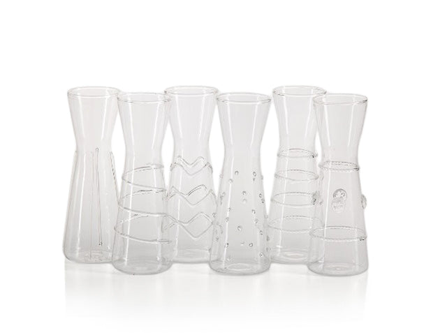 Zodax 6-Piece Zalli Assorted Glass Carafe Set