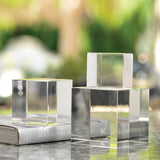 Zodax 3.5-Inch Jacy Crystal Glass Straight Cube- Set of 2