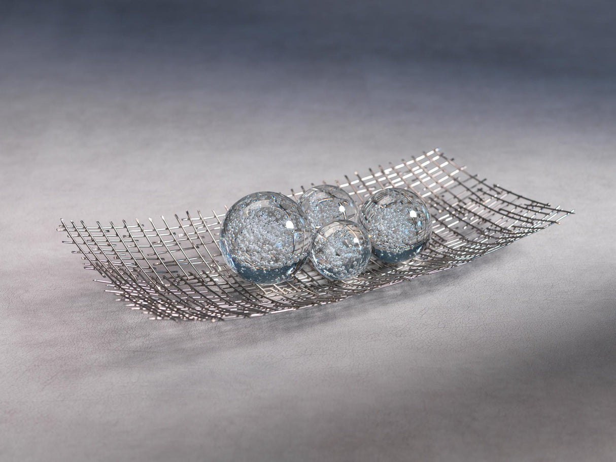 Zodax 3.5-Inch Crystal Fill Ball with Bubbles,  Set of 2