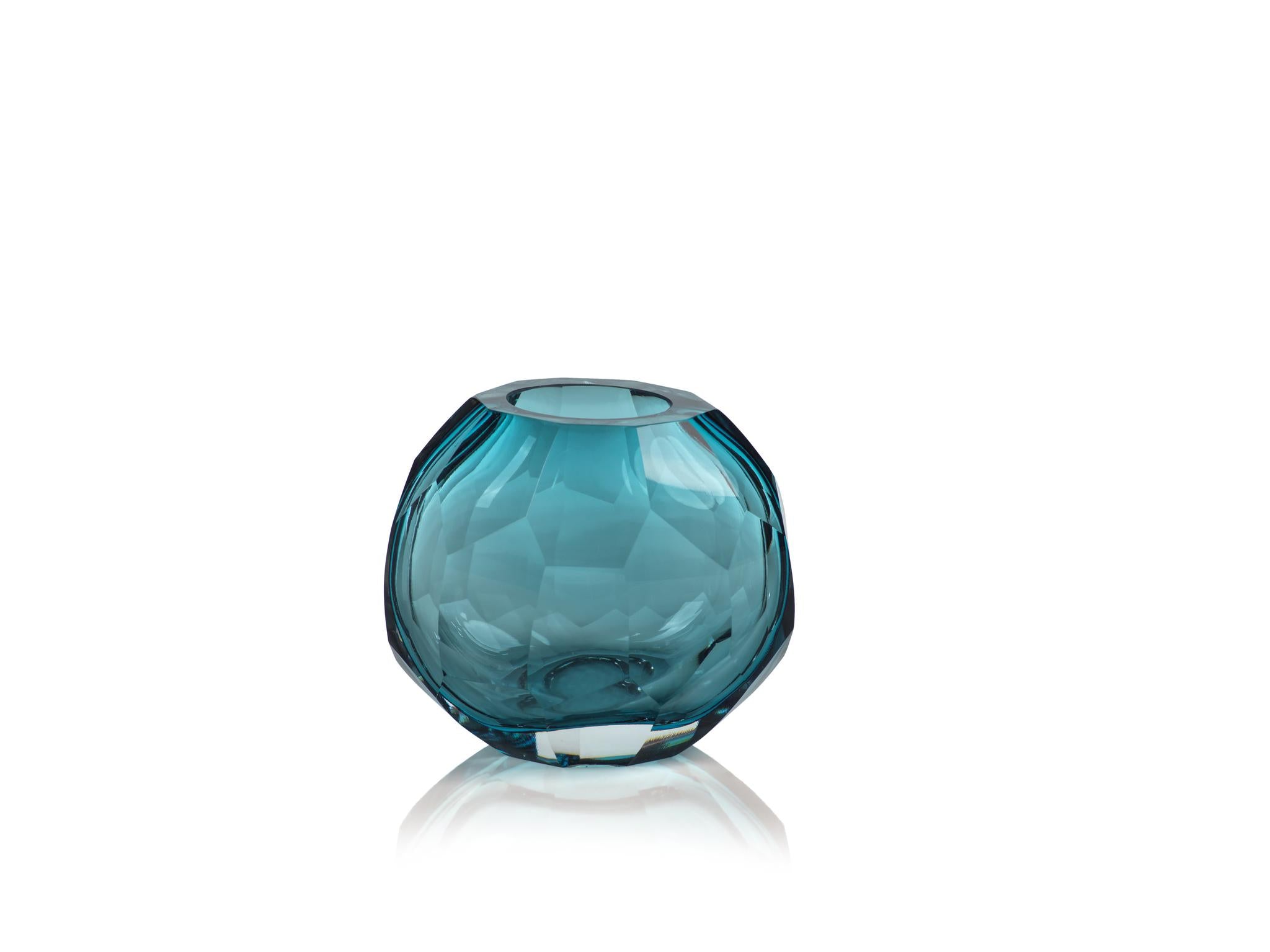 Nixie Hand Cut Glass Vase