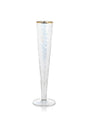 Zodax Kampari Slim Champagne Flutes with Gold Rim, Set of 4