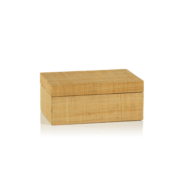 Zodax 9"x 6" x 4" Mati Natural Grasscloth Decorative Box