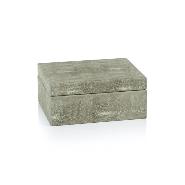 Zodax Small Molfeta Shagreen Leather Decorative Box