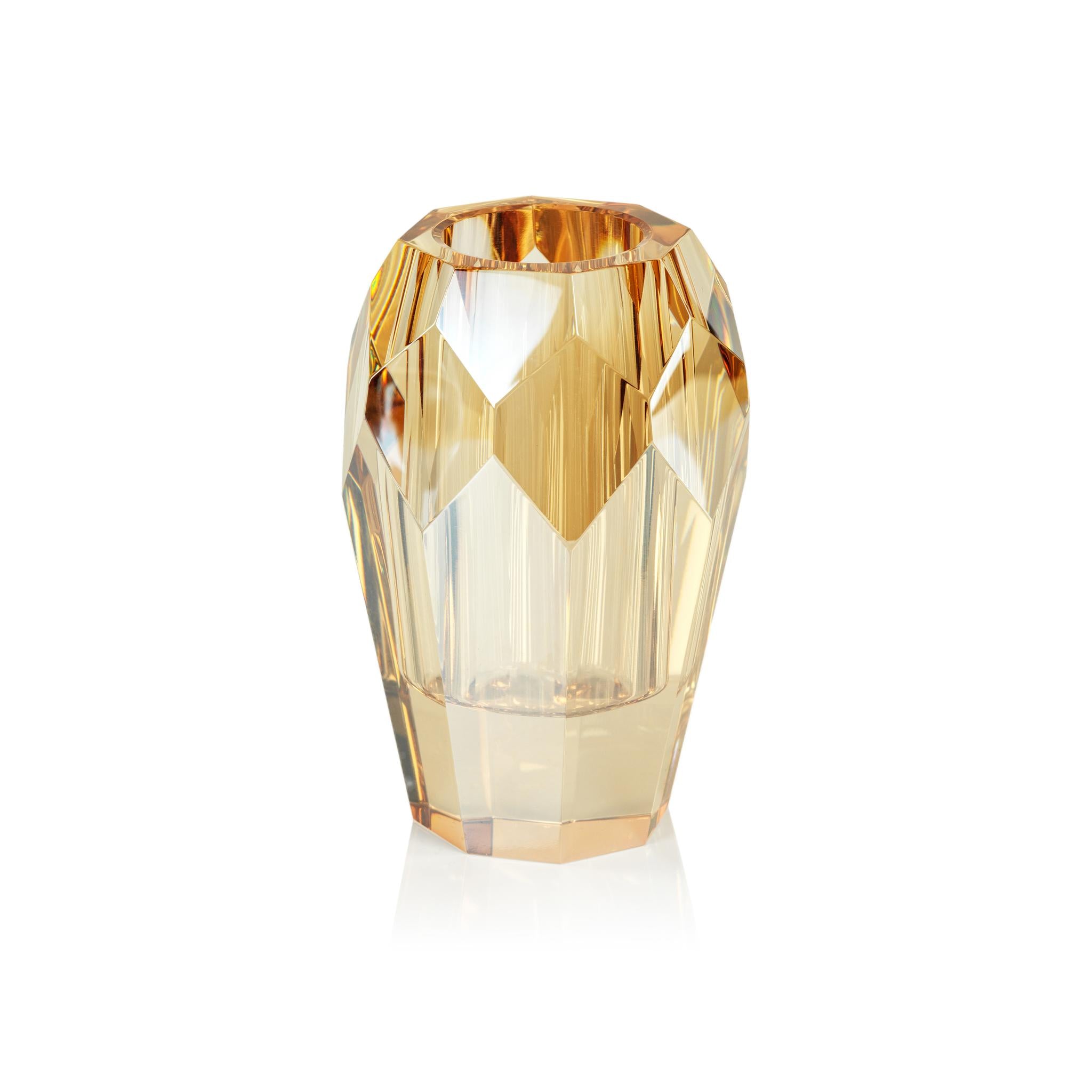 Zodax Chiasso Crystal Cut Glass Vase